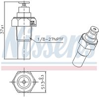NISSENS 207002 - Sensor, temperatura del refrigerante
