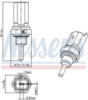 NISSENS 207004 - Sensor, temperatura del refrigerante
