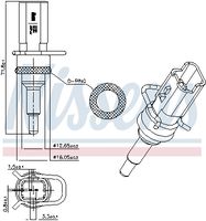 NISSENS 207018 - Sensor, temperatura del refrigerante