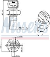 NISSENS 207023 - Sensor, temperatura del refrigerante