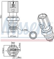 NISSENS 207048 - Sensor, temperatura del refrigerante
