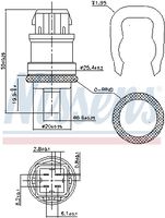 NISSENS 207061 - Sensor, temperatura del refrigerante
