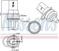 NISSENS 207082 - Sensor, temperatura del refrigerante