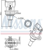 NISSENS 207097 - Sensor, temperatura del refrigerante