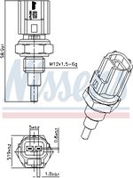 NISSENS 207098 - Sensor, temperatura del refrigerante - ** FIRST FIT **
