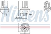 NISSENS 301070 - Presostato, aire acondicionado