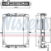 NISSENS 606425 - Radiador, refrigeración del motor