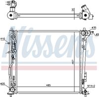 NISSENS 606606 - Radiador, refrigeración del motor