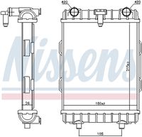 NISSENS 606645 - Radiador, refrigeración del motor