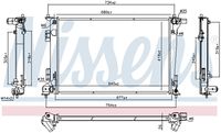 NISSENS 606675 - Radiador, refrigeración del motor