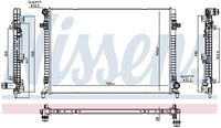 NISSENS 606705 - Radiador, refrigeración del motor