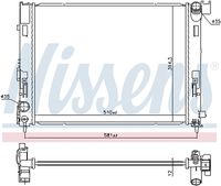 NISSENS 606726 - Radiador, refrigeración del motor