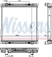 NISSENS 606872 - Radiador, refrigeración del motor