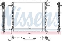 NISSENS 606982 - Radiador, refrigeración del motor