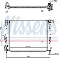 NISSENS 607086 - Radiador, refrigeración del motor