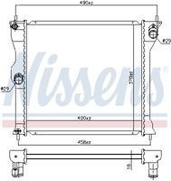 NISSENS 628963 - Radiador, refrigeración del motor