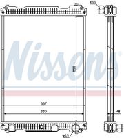 NISSENS 633350 - Radiador, refrigeración del motor