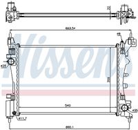 NISSENS 636005 - Radiador, refrigeración del motor