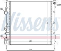 NISSENS 638271 - Radiador, refrigeración del motor
