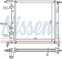 NISSENS 639261 - Radiador, refrigeración del motor