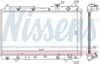 NISSENS 681021 - Radiador, refrigeración del motor