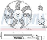 NISSENS 850021 - Ventilador, refrigeración del motor