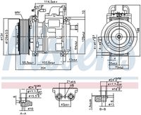 NISSENS 890023 - Compresor, aire acondicionado