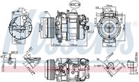 NISSENS 890073 - Compresor, aire acondicionado