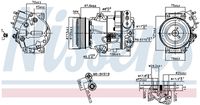 NISSENS 890266 - Compresor, aire acondicionado
