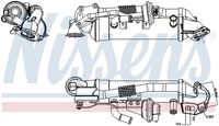 NISSENS 989576 - Elemento enfriador, reciclaje gases escape