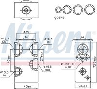 NISSENS 999248 - Válvula de expansión, aire acondicionado