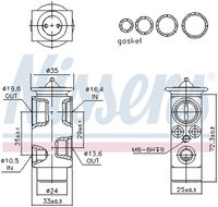 NISSENS 999348 - Válvula de expansión, aire acondicionado