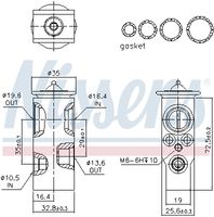 NISSENS 999369 - Válvula de expansión, aire acondicionado