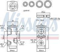 NISSENS 999286 - Válvula de expansión, aire acondicionado