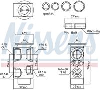 NISSENS 999311 - Válvula de expansión, aire acondicionado