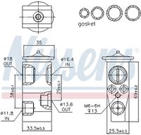 NISSENS 999315 - Válvula de expansión, aire acondicionado