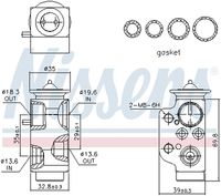NISSENS 999320 - Válvula de expansión, aire acondicionado