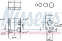 NISSENS 999349 - Válvula de expansión, aire acondicionado