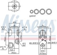 NISSENS 999366 - Válvula de expansión, aire acondicionado