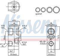 NISSENS 999373 - Válvula de expansión, aire acondicionado