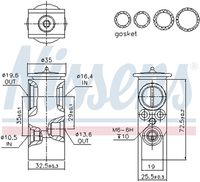 NISSENS 999394 - Válvula de expansión, aire acondicionado