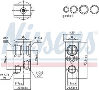 NISSENS 999398 - Válvula de expansión, aire acondicionado