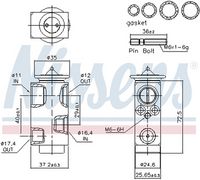 NISSENS 999471 - Válvula de expansión, aire acondicionado