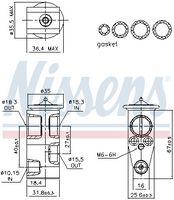 NISSENS 999496 - Válvula de expansión, aire acondicionado