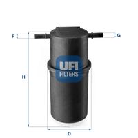 UFI 2414400 - Filtro combustible
