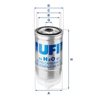 UFI 24H2O07 - Filtro combustible