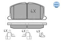 MEYLE 025 208 7015 - Juego de pastillas de freno