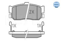MEYLE 025 217 1316/W - Juego de pastillas de freno