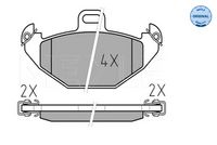 MEYLE 0252196514 - Juego de pastillas de freno - MEYLE-ORIGINAL: True to OE.