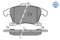 MEYLE 025 222 6920 - Juego de pastillas de freno